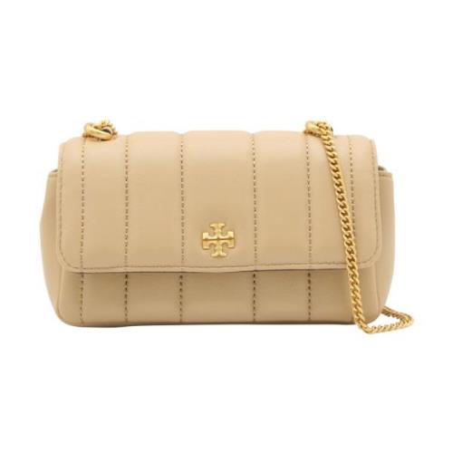 Tory Burch Quiltad Mini Kira Axelväska Beige, Dam