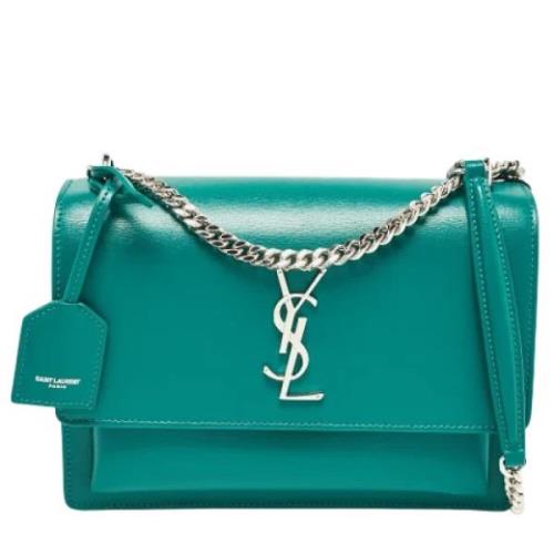 Yves Saint Laurent Vintage Pre-owned Laeder handvskor Green, Dam