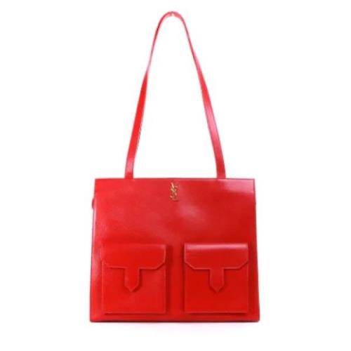 Yves Saint Laurent Vintage Pre-owned Laeder axelremsvskor Red, Dam