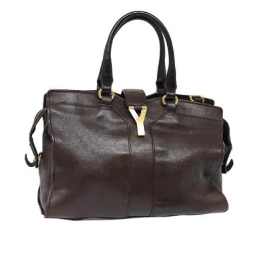 Yves Saint Laurent Vintage Pre-owned Laeder handvskor Brown, Dam