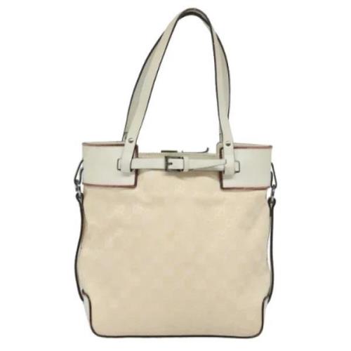 Gucci Vintage Pre-owned Canvas gucci-vskor Beige, Dam