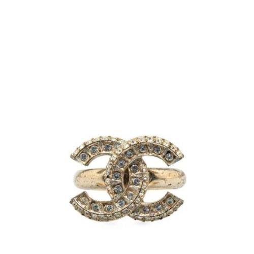 Chanel Vintage Pre-owned Metall ringar Gray, Dam