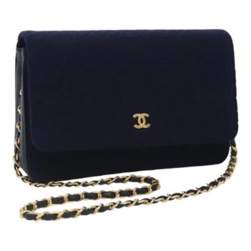 Chanel Vintage Pre-owned Bomull chanel-vskor Blue, Dam