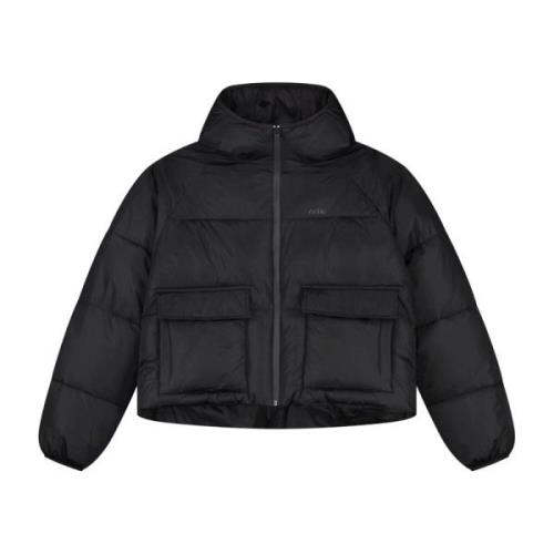 Arte Antwerp Svart Bomull Crop Puffer Jacka Black, Herr