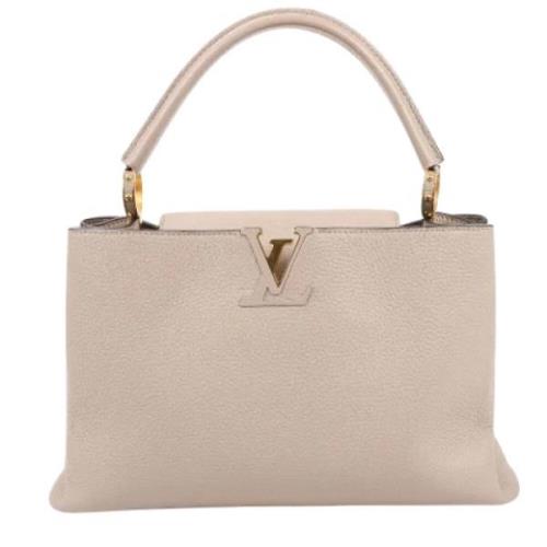 Louis Vuitton Vintage Pre-owned Laeder handvskor Beige, Dam