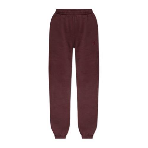 Anine Bing Sweatpants Karter Red, Dam