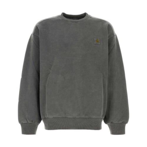 Carhartt Wip Tungt Borstad Bomullsweatshirt Gray, Herr