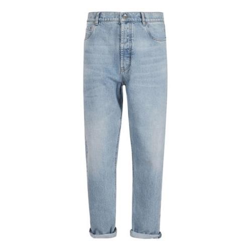 Brunello Cucinelli Ljusa Denimbyxor Blue, Herr