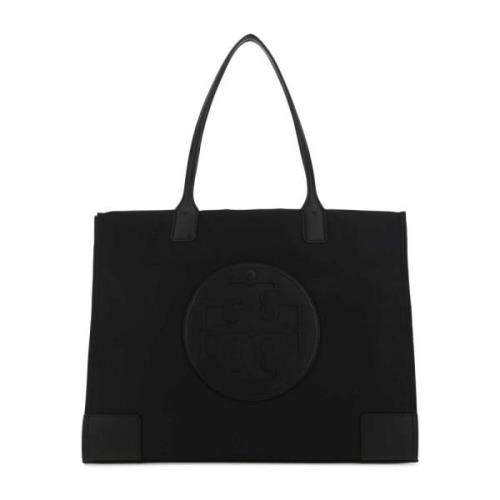 Tory Burch Ella Shoppingväska i Svart Nylon Black, Dam