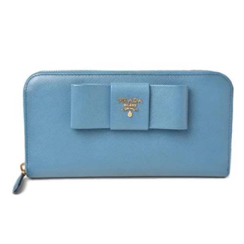 Prada Vintage Pre-owned Laeder plnbcker Blue, Dam