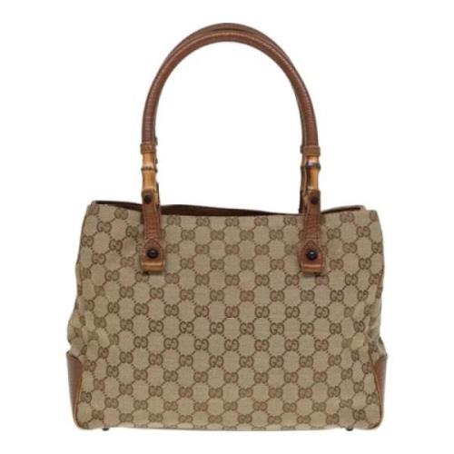 Gucci Vintage Pre-owned Canvas totevskor Beige, Dam