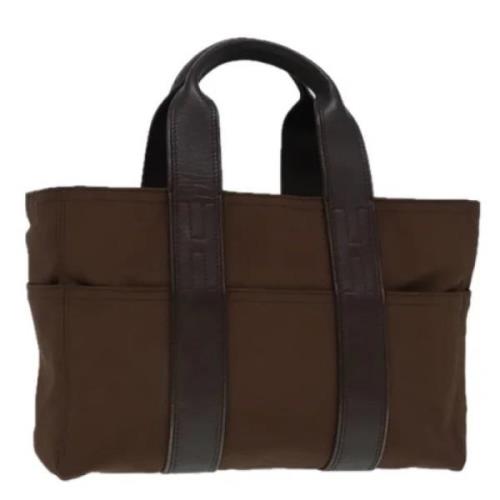 Hermès Vintage Pre-owned Nylon totevskor Brown, Dam