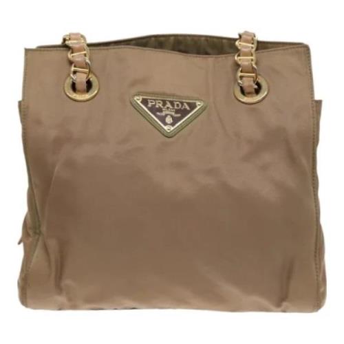 Prada Vintage Pre-owned Tyg prada-vskor Beige, Dam