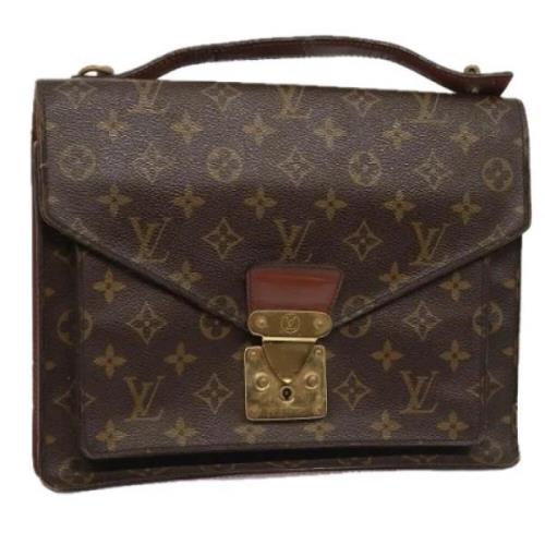 Louis Vuitton Vintage Pre-owned Canvas handvskor Brown, Dam