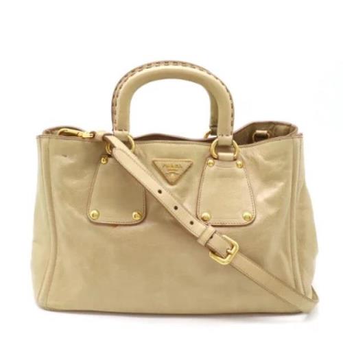 Prada Vintage Pre-owned Laeder totevskor Beige, Dam