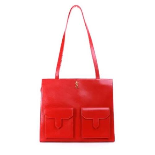 Yves Saint Laurent Vintage Pre-owned Laeder totevskor Red, Dam