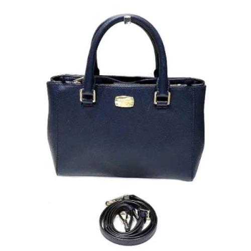 Michael Kors Pre-owned Pre-owned Canvas axelremsvskor Blue, Dam