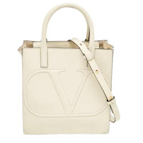 Valentino Vintage Pre-owned Laeder totevskor White, Dam