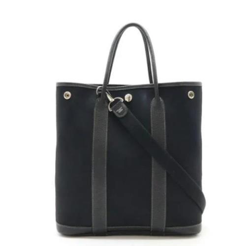 Hermès Vintage Pre-owned Canvas totevskor Black, Dam