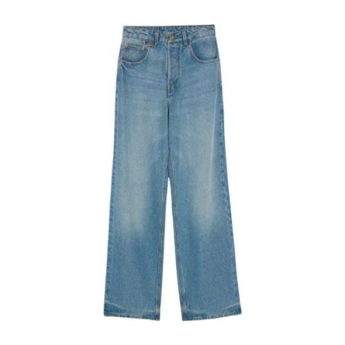 Jacquemus Blå Denim Straight Leg Jeans Blue, Herr