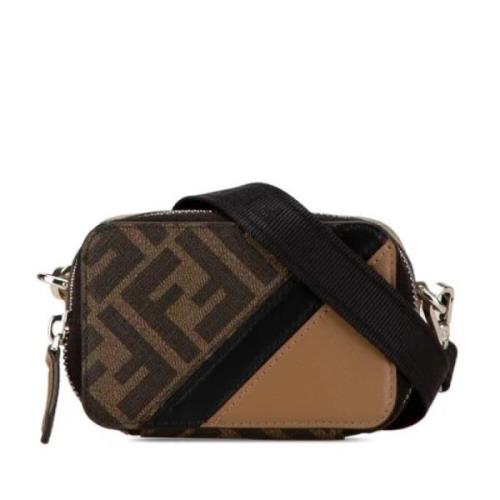 Fendi Vintage Pre-owned Canvas axelremsvskor Brown, Dam