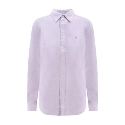 Ralph Lauren Lila Oxford-skjorta med logotyp Purple, Dam