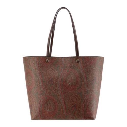 Etro Lyxig Brun Axelväska med Paisleymotiv Brown, Dam