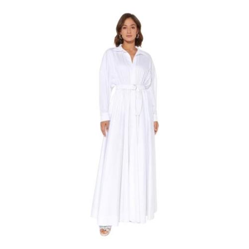 Norma Kamali Vit Oversized Boyfriend Skjortklänning White, Dam