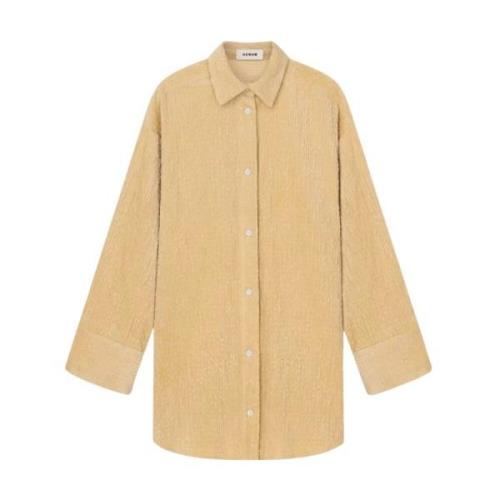 Aeron Kräm Oversized Skjortklänning Pilay Beige, Dam