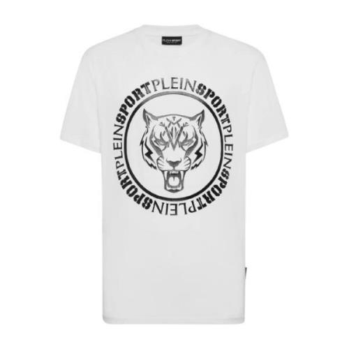 Plein Sport Vit Carbon Tiger T-shirt White, Herr