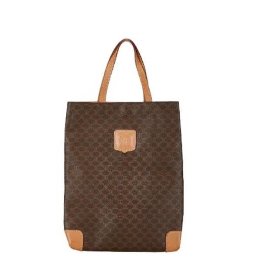 Celine Vintage Pre-owned Canvas handvskor Brown, Dam