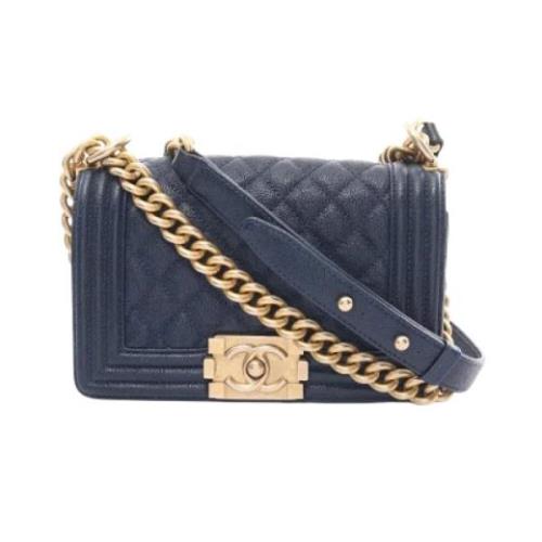 Chanel Vintage Pre-owned Laeder chanel-vskor Blue, Dam