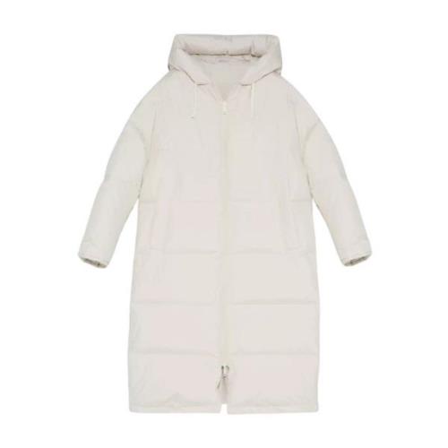 Yves Salomon Kräm Reversibel Dunjacka Oversized White, Dam