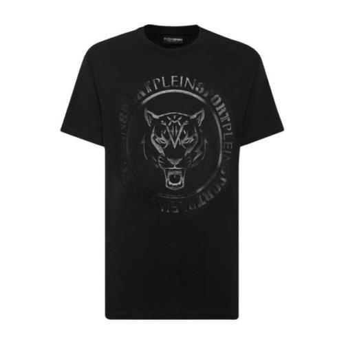 Plein Sport Svart Carbon Tiger T-shirt Black, Herr