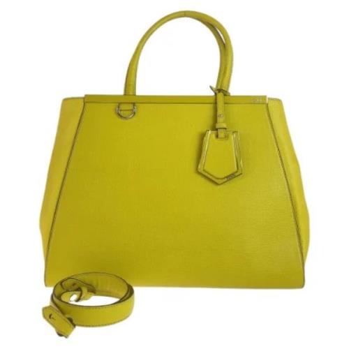 Fendi Vintage Pre-owned Laeder handvskor Yellow, Dam