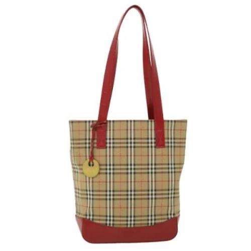 Burberry Vintage Pre-owned Canvas axelremsvskor Red, Dam