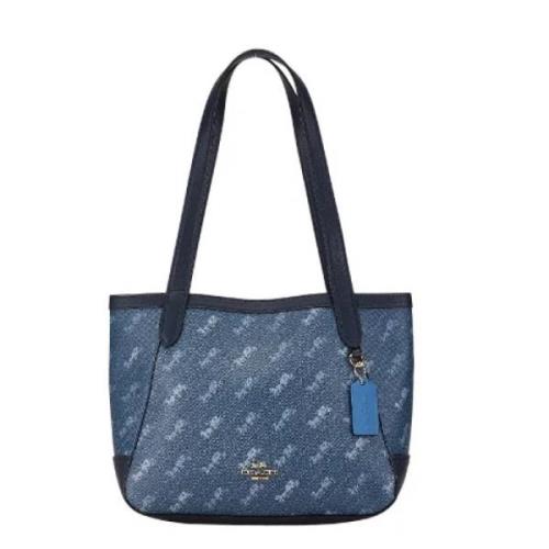 Coach Pre-owned Pre-owned Canvas handvskor Blue, Dam