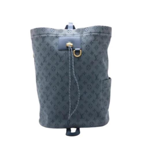 Louis Vuitton Vintage Pre-owned Canvas axelremsvskor Blue, Herr