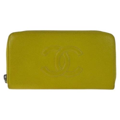 Chanel Vintage Pre-owned Laeder plnbcker Yellow, Dam