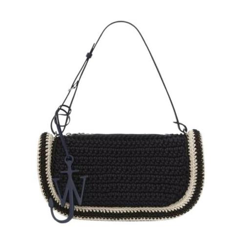 JW Anderson Marin Axelväska Virkad Bumper-15 Blue, Dam