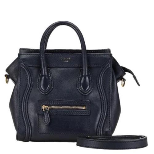 Celine Vintage Pre-owned Laeder handvskor Blue, Dam