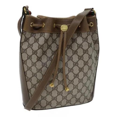 Gucci Vintage Pre-owned Laeder gucci-vskor Beige, Dam