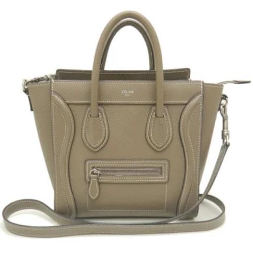 Celine Vintage Pre-owned Laeder axelremsvskor Gray, Dam