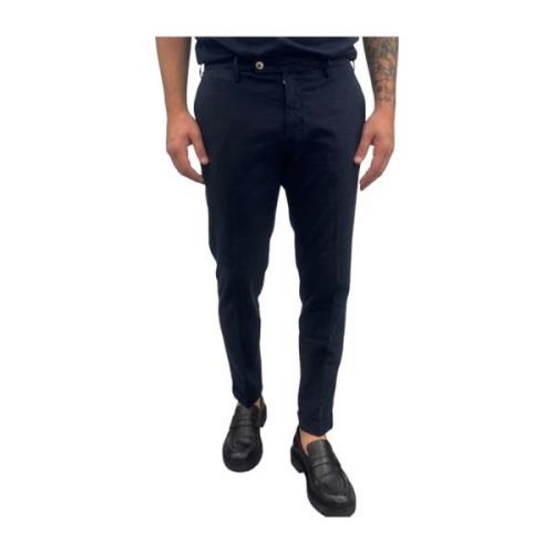 Michael Coal Bomullsblandning Slim Fit Byxor Blue, Herr