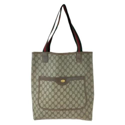 Gucci Vintage Pre-owned Canvas totevskor Beige, Dam