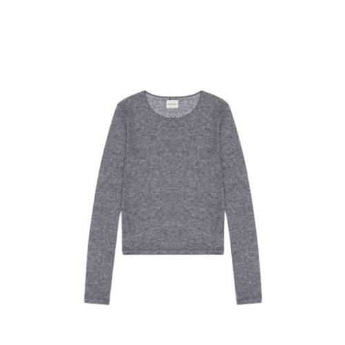 The New Society Bruselas Kvinna T-shirt Mist Melange Gray, Dam