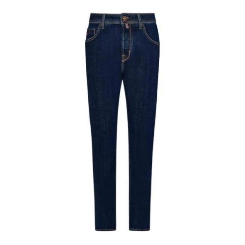 Jacob Cohën Bomull Stretch Jeans Blue, Herr