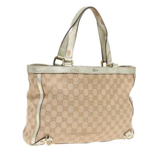 Gucci Vintage Pre-owned Canvas totevskor Beige, Dam