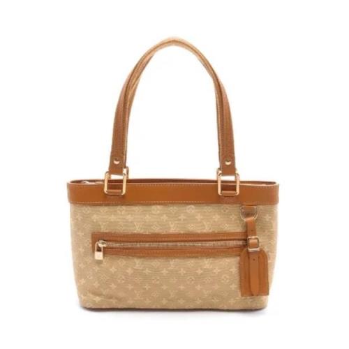 Louis Vuitton Vintage Pre-owned Canvas handvskor Beige, Dam