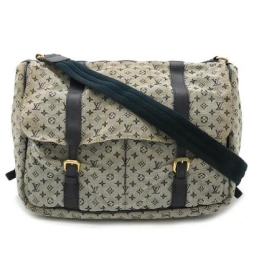 Louis Vuitton Vintage Pre-owned Canvas crossbodyvskor Blue, Dam